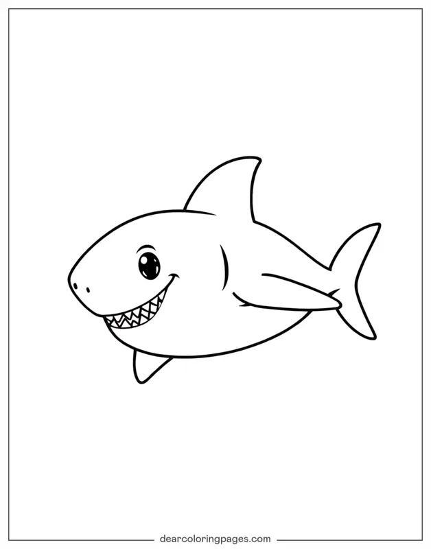 Shark Coloring Page - Baby Shark