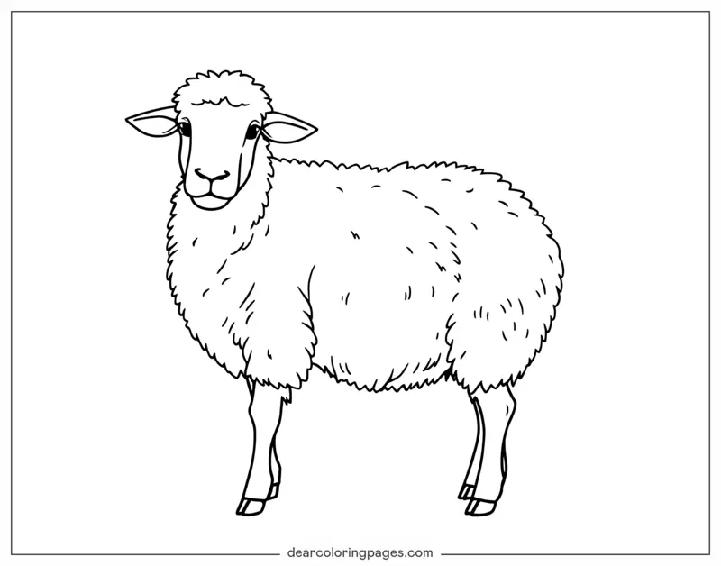 Animali Disegni da Colorare - Pecora Disegno da Colorare