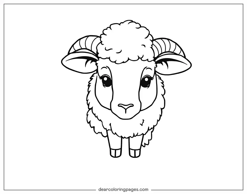 Oveja Dibujo para Colorear - Oveja