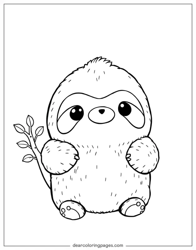 Pereza Dibujo para Colorear - Lindos perezosos