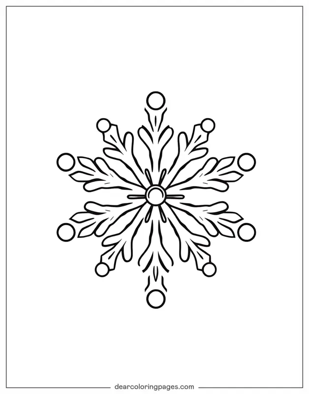 Simple Snowflake Outline