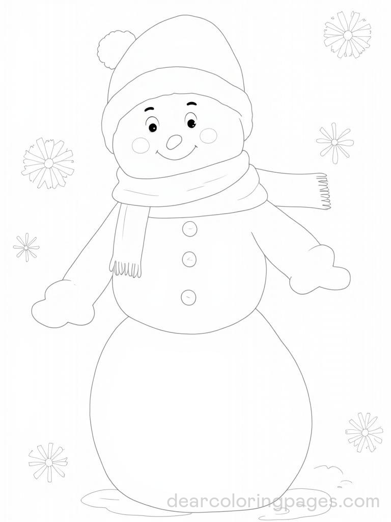 Snowman (2 Designs) Coloring Pages