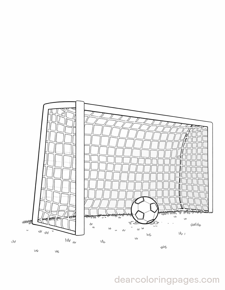 Soccer Coloring Page - Soccer Goal