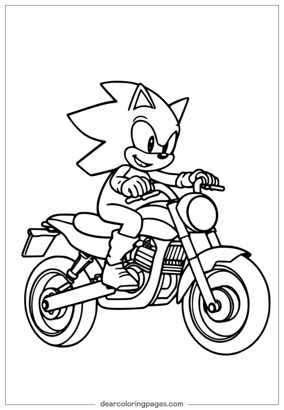 Transporte Dibujos para Colorear - Motocicleta Dibujos para Colorear