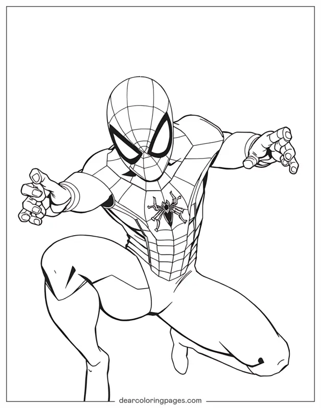Spider-Man Dibujo para Colorear - Spider-Man