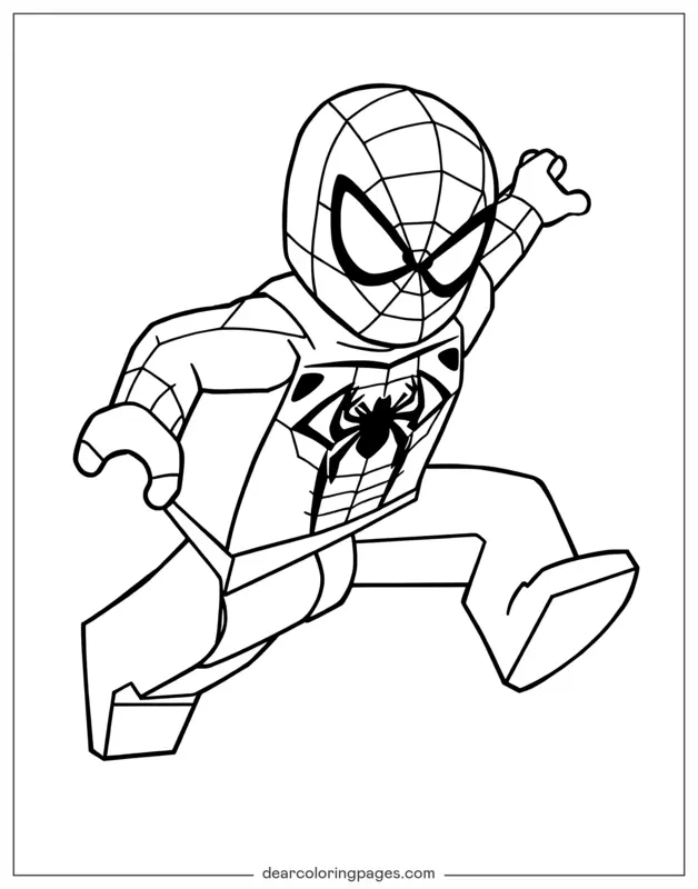 Spider-Man Dibujo para Colorear - Lego Spider-Man