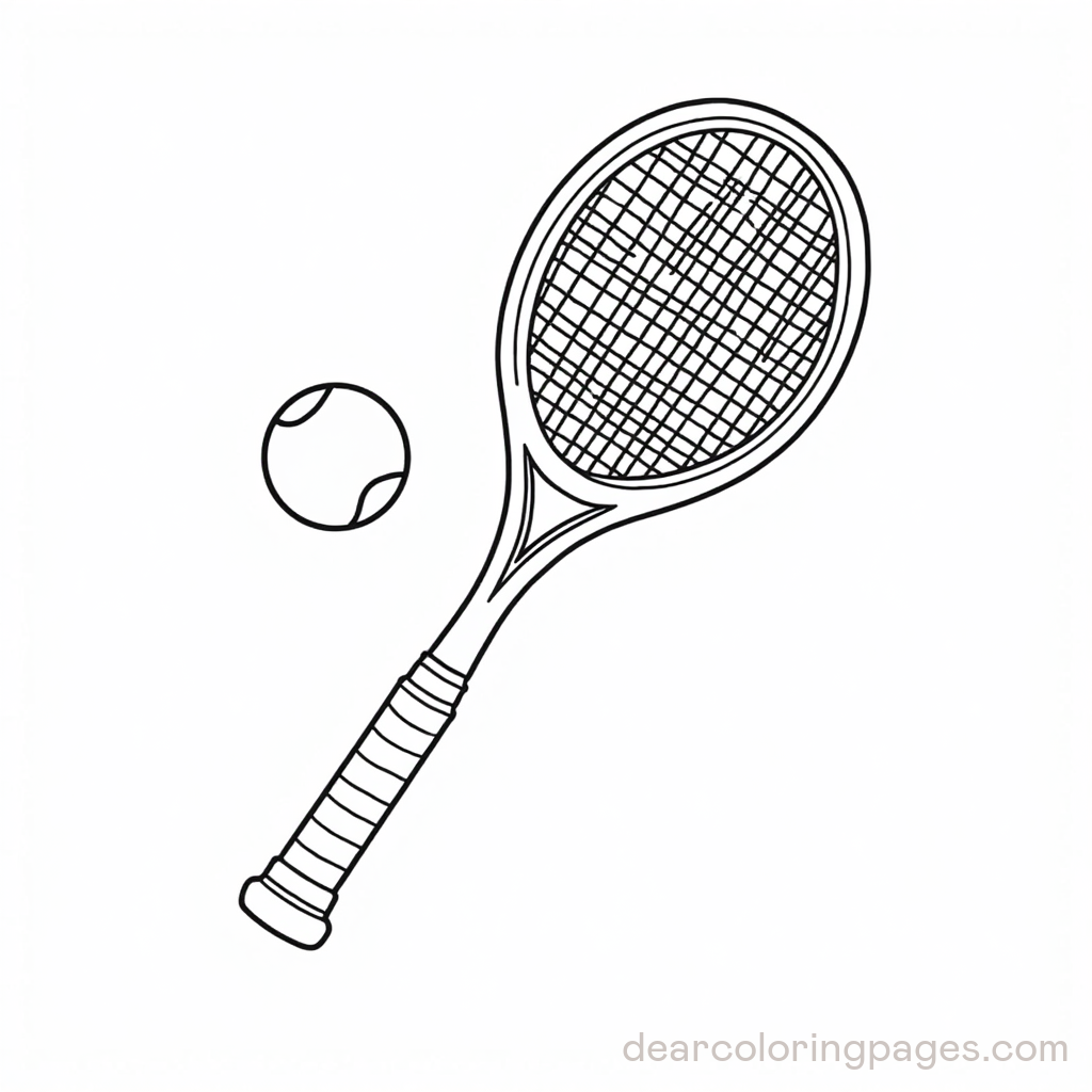 Tennis Racket and Ball