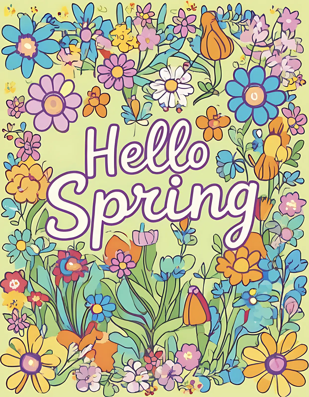 Seasonal and Holiday Coloring Pages - Spring Coloring Page