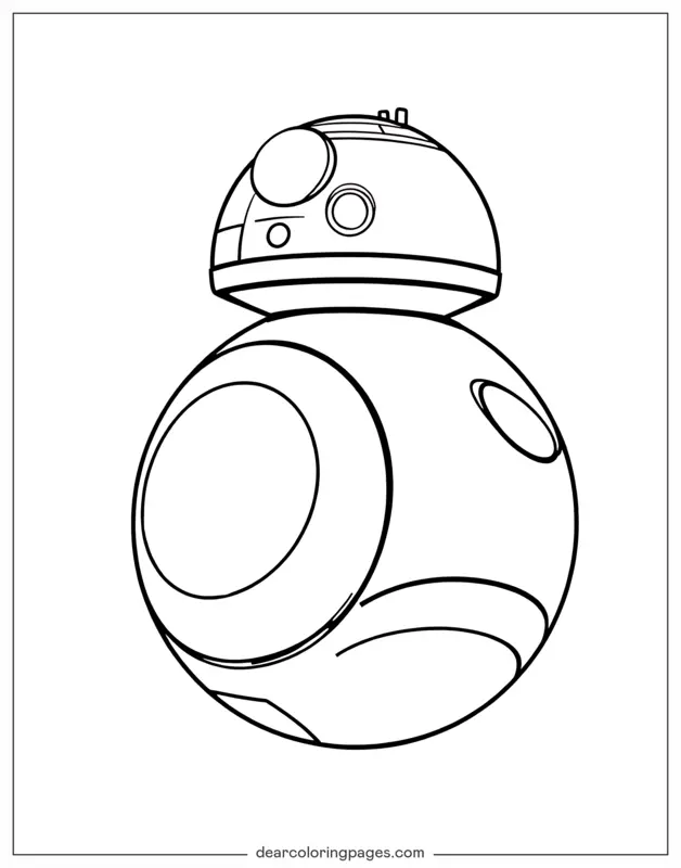 로봇 색칠공부 - 색칠공부하기 쉬운 BB-8