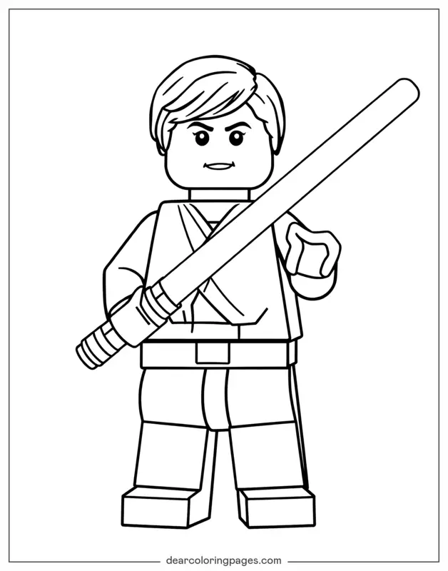 Star Wars Coloring: Lego Luke Skywalker