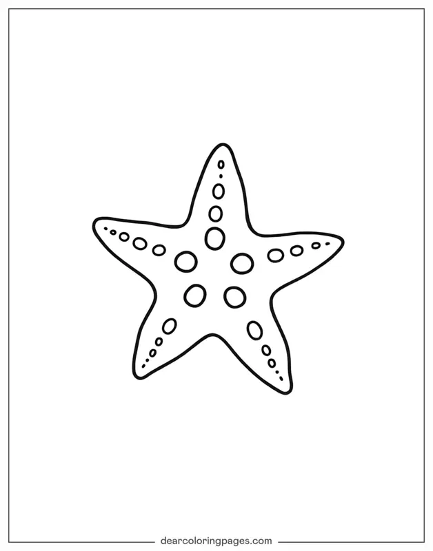 Animali Disegni da Colorare - Stella Marina Disegno da Colorare