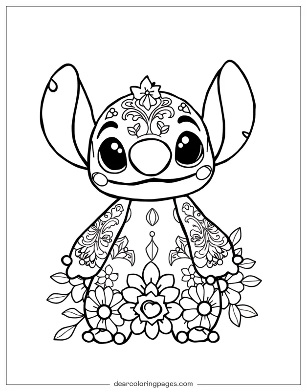Mandala Dibujo para Colorear - Punto con patrones de mandala
