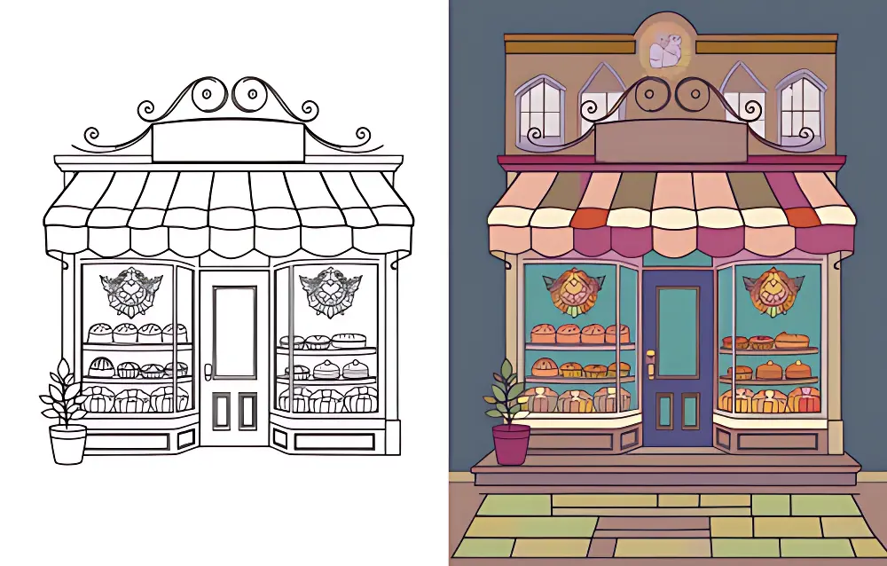 Store Coloring Pages