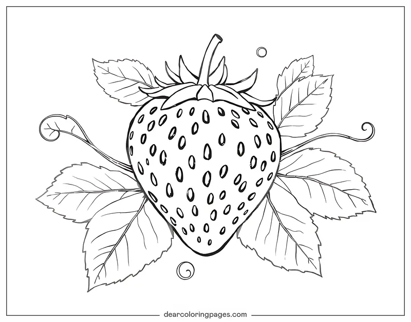 Fresa Dibujo para Colorear - Fresa