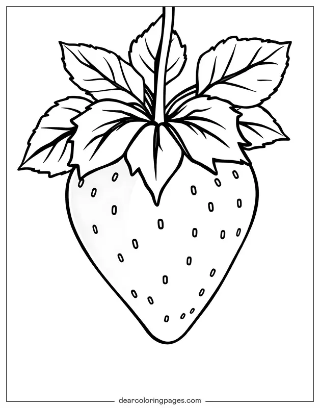 Fresa Dibujo para Colorear - Fresa