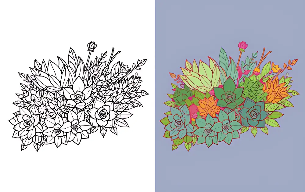 Coloriages Succulent | Dear Coloring Pages