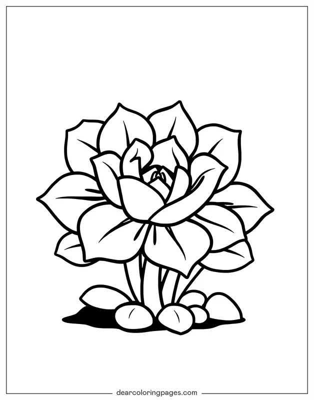 Succulenta Disegno da Colorare - Cartone Succulento
