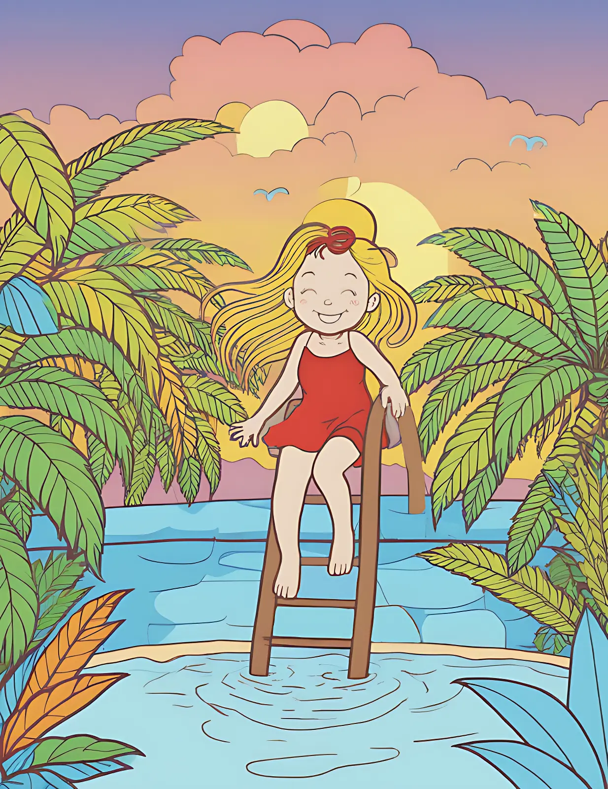 Seasonal and Holiday Coloring Pages - Summer Coloring Page