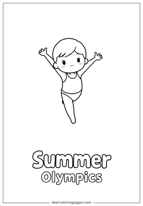 Verano Dibujo para Colorear - Dibujo para Colorear de los Juegos Olímpicos de Verano