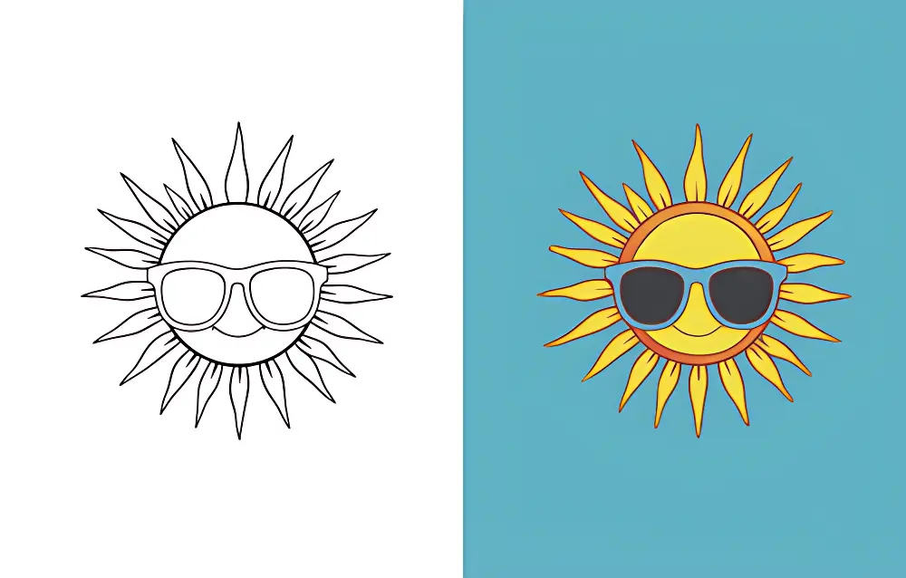 Sun Coloring Pages | Dear Coloring Pages