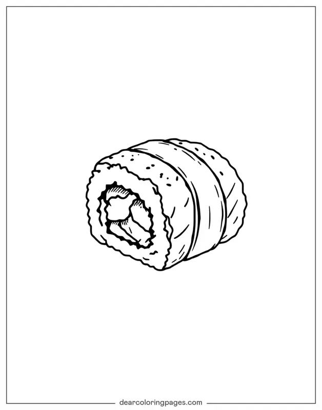 Sushi Ausmalbild - Einfaches Sushi-Schema