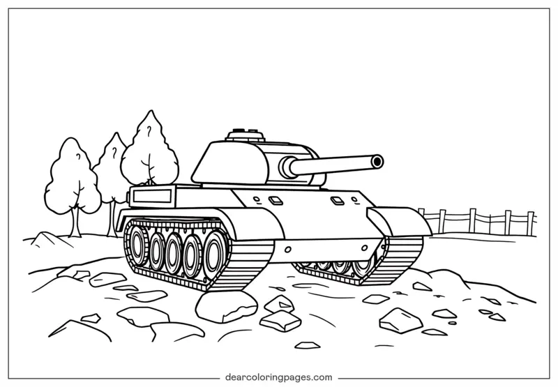 Transporte Dibujos para Colorear - Tanque Dibujos para Colorear
