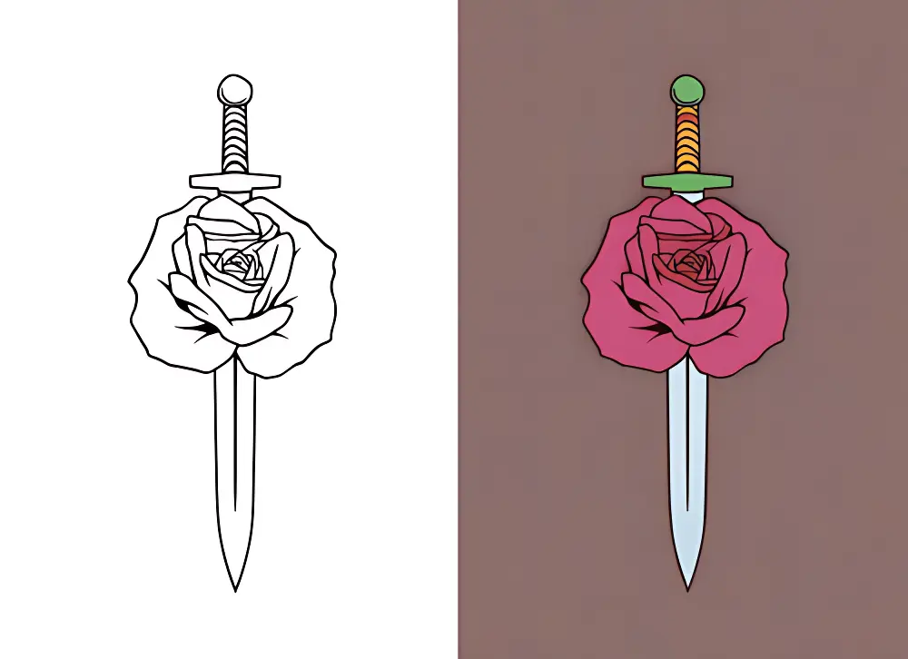 Tattoo Coloring Pages | Dear Coloring Pages