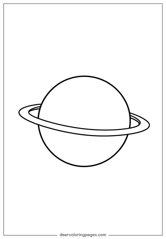 Tattoo Ausmalbild - Süßes Planetentattoo-Design