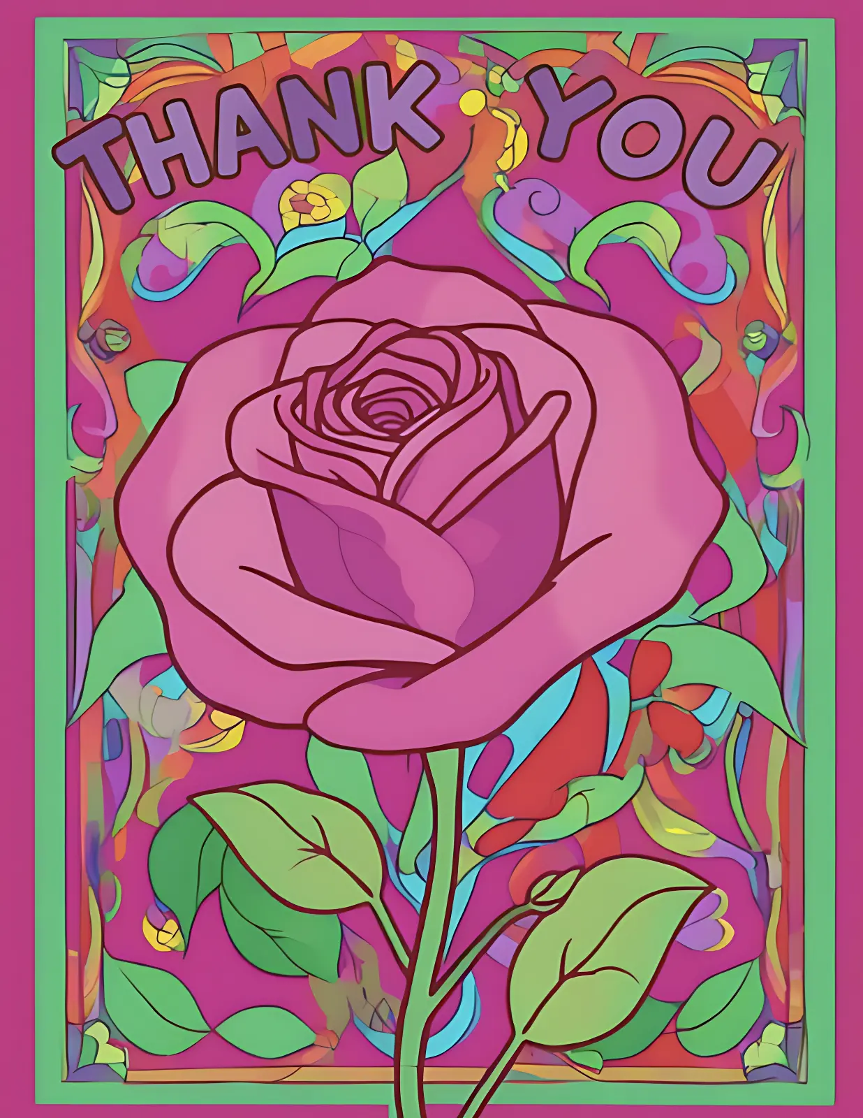 Seasonal and Holiday Coloring Pages - Thank You Coloring Page