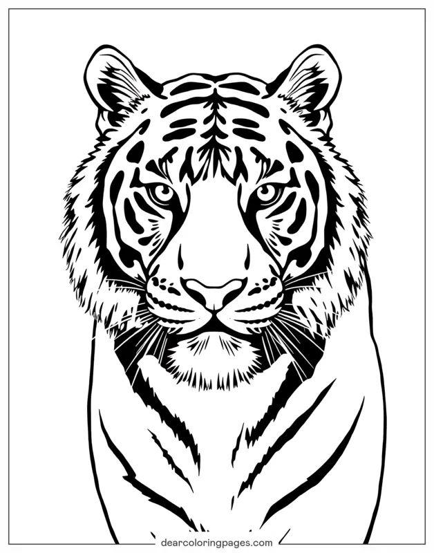 Tiger Coloring Page - Tiger