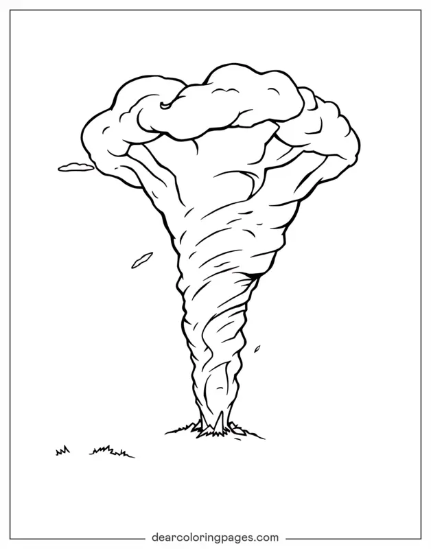 Tornado Coloring Page - Tornado
