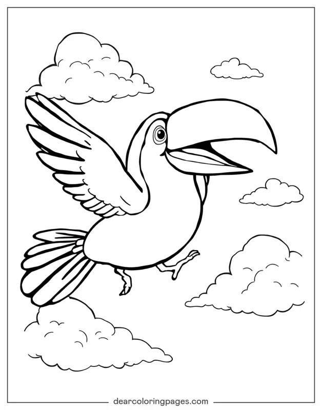 Animali Disegni da Colorare - Tucano Disegno da Colorare