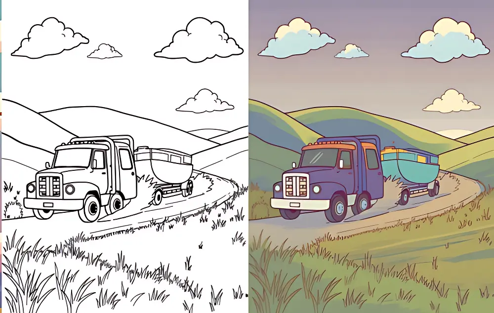 Tow Truck Coloring Pages