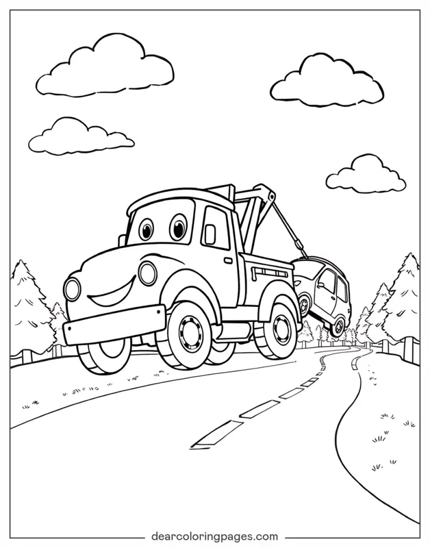 Cartoon Tow Truck