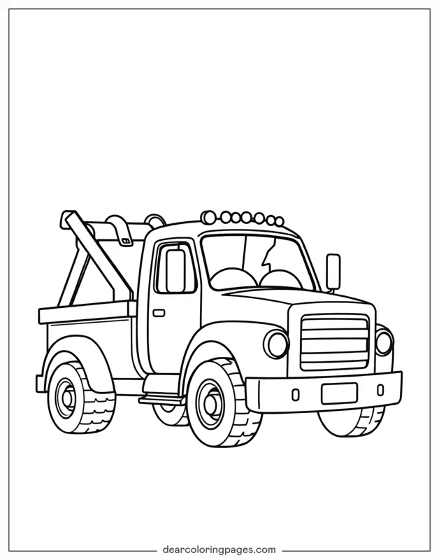 Transporte Dibujos para Colorear - Grúa Dibujos para Colorear