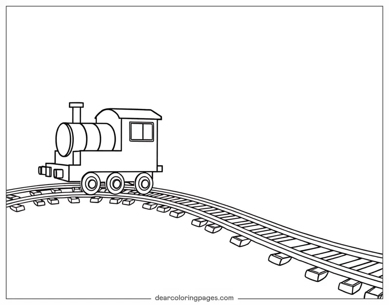 Train Coloring Page - Toy Train