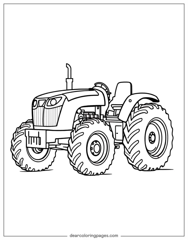 Trattore Disegno da Colorare - Trattore