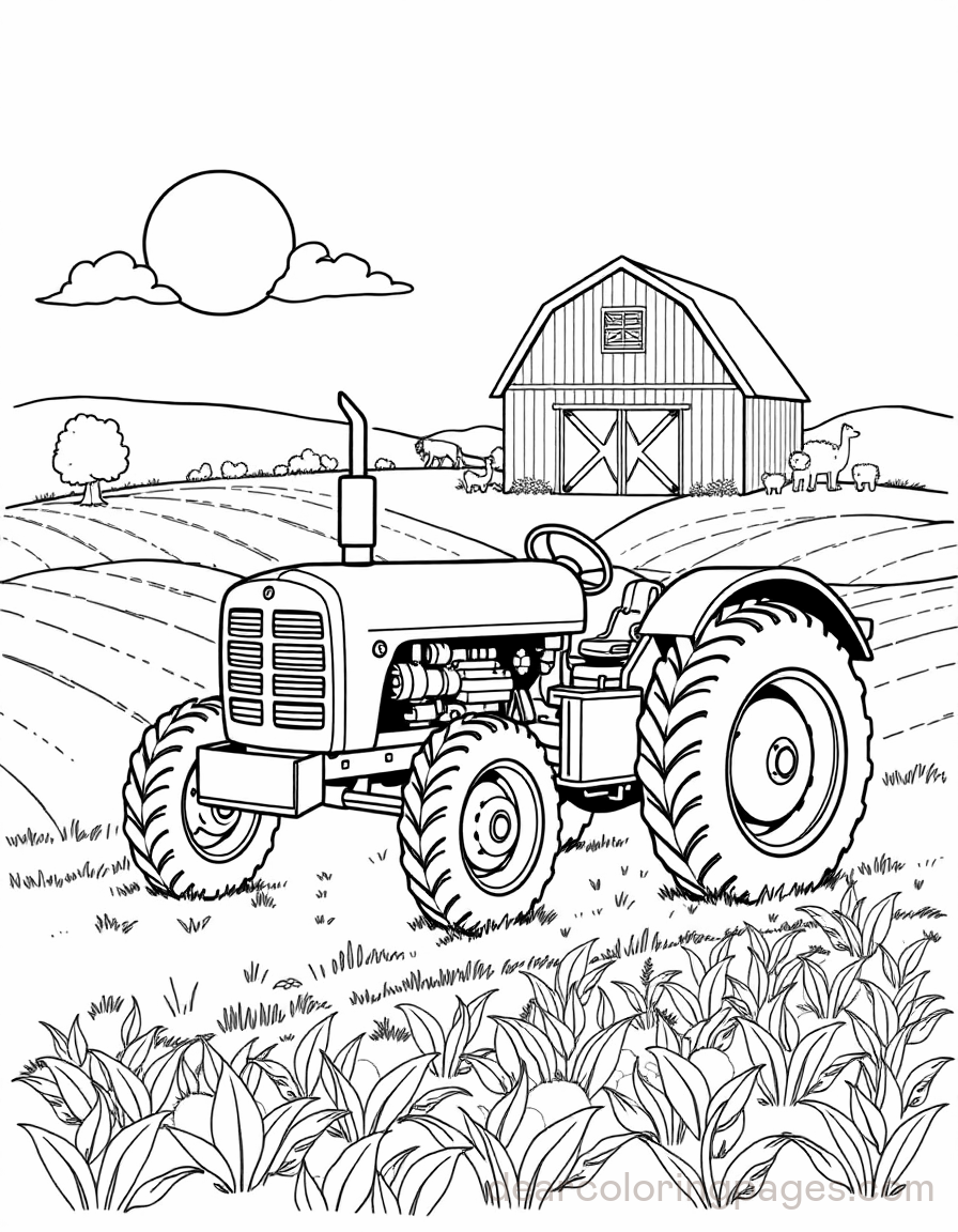 Tractor on Farm