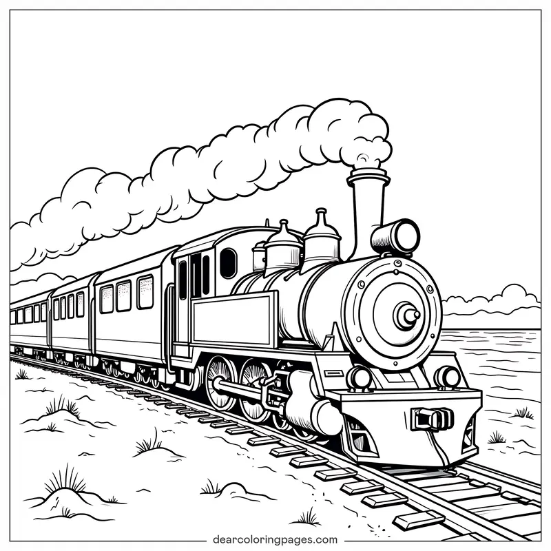 Train Coloring Page - Train Coloring Page