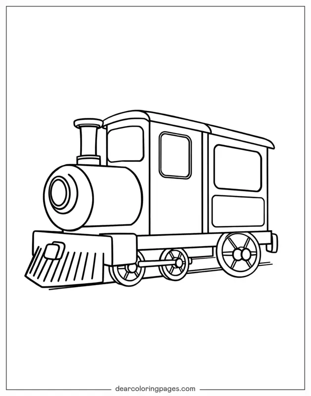 Train Coloring Page - Simple Train Coloring