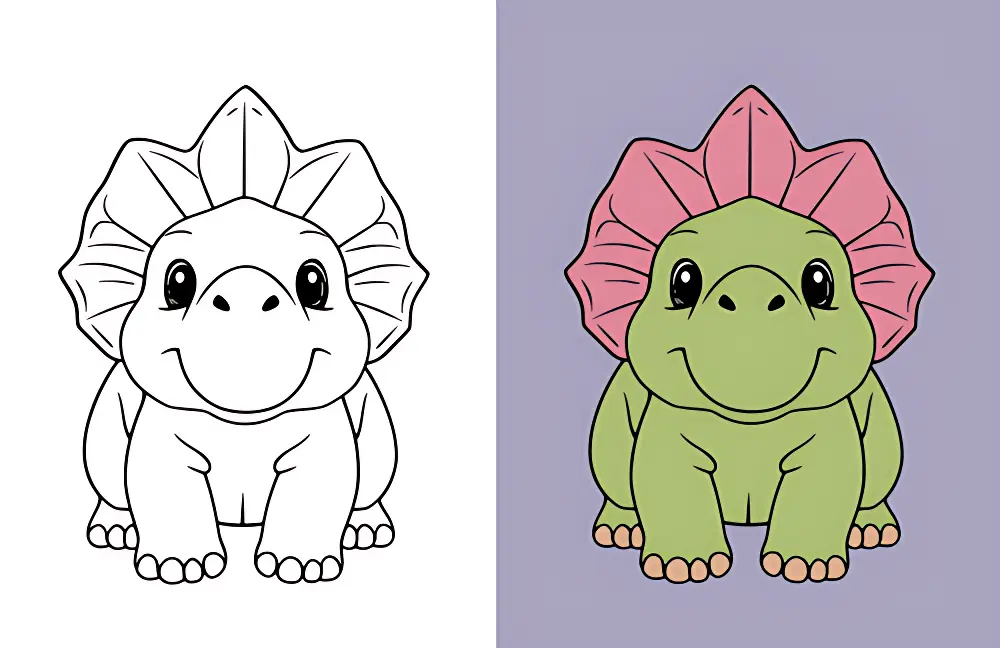 Triceratops Dibujos para Colorear | Dear Coloring Pages