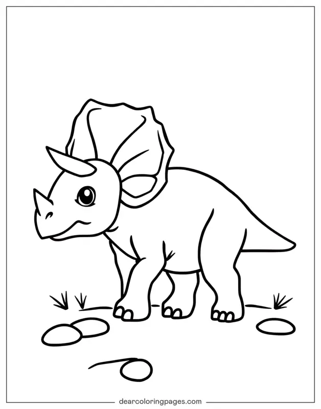 Triceratops Ausmalbild - Baby-Triceratops