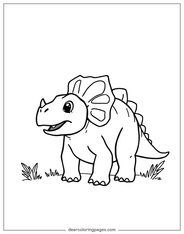 Triceratops Ausmalbild - Baby Triceratops