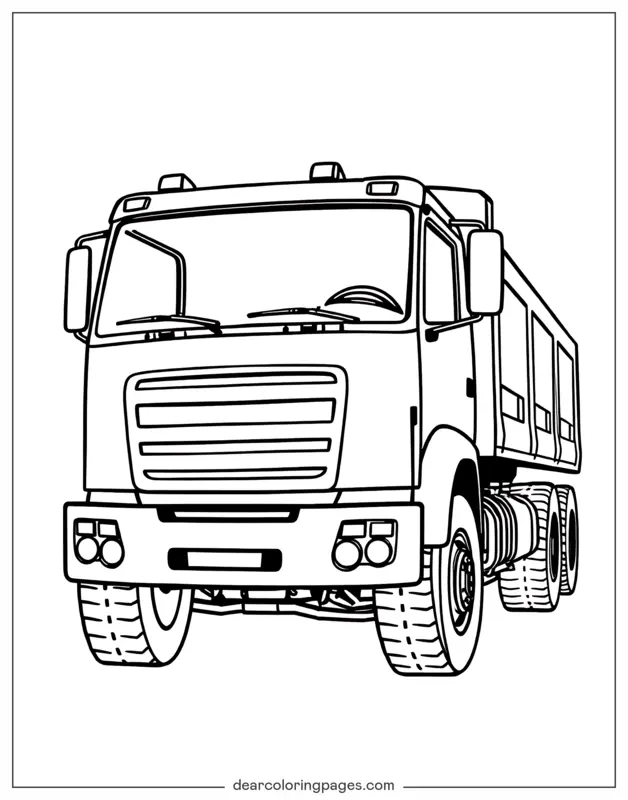 Truck Coloring Page - Truck