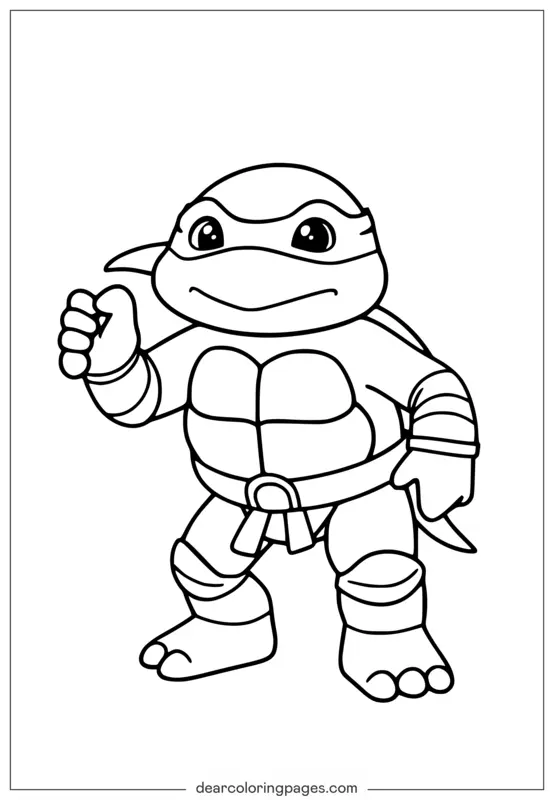 Ninja-schildkröten Ausmalbild - Einfaches Ninja Turtle Ausmalbild