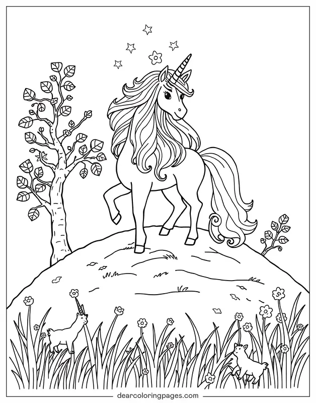 Unicórnio Desenho para Colorir - Princesa Unicórnio