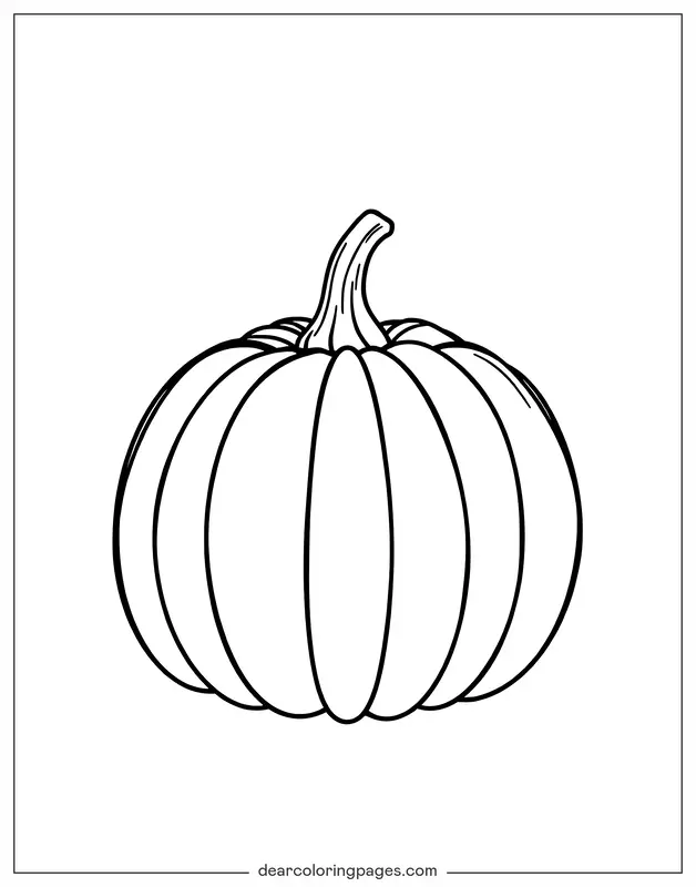 Coloriage de Légumes – Coloriage Citrouille