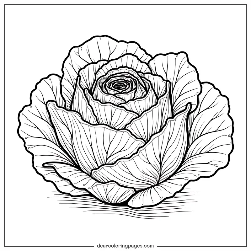 Coloriage de Légumes – Coloriage de Laitue