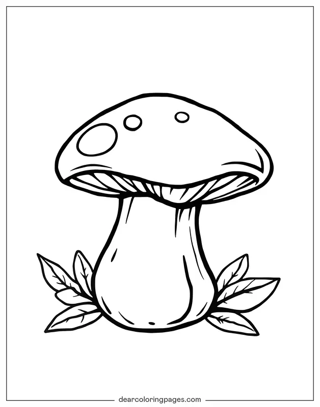 Coloriage de Légumes – Coloriage Champignon