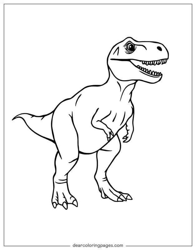 Velociraptor Dibujo para Colorear - Esquema de Velociraptor
